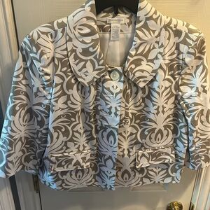 Worthington grey and White Patterned Blazer